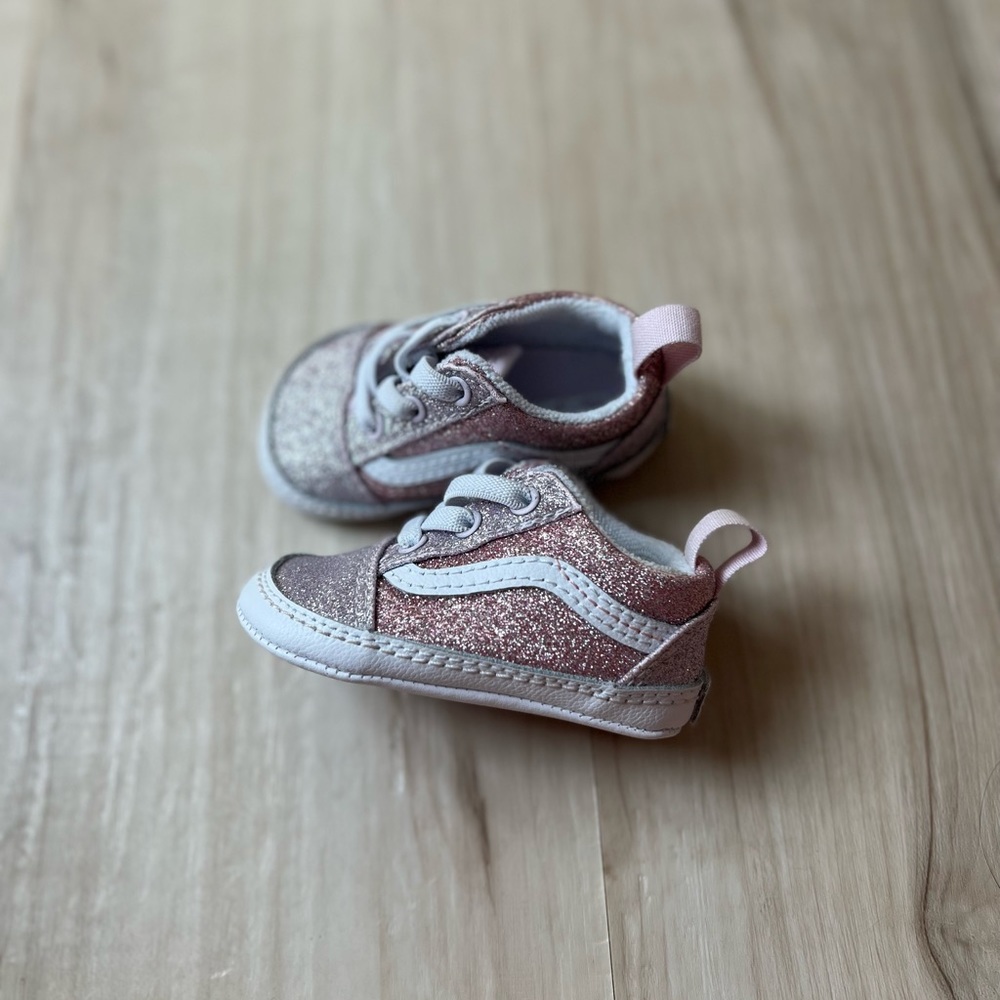 Infant glitter Vans size 2